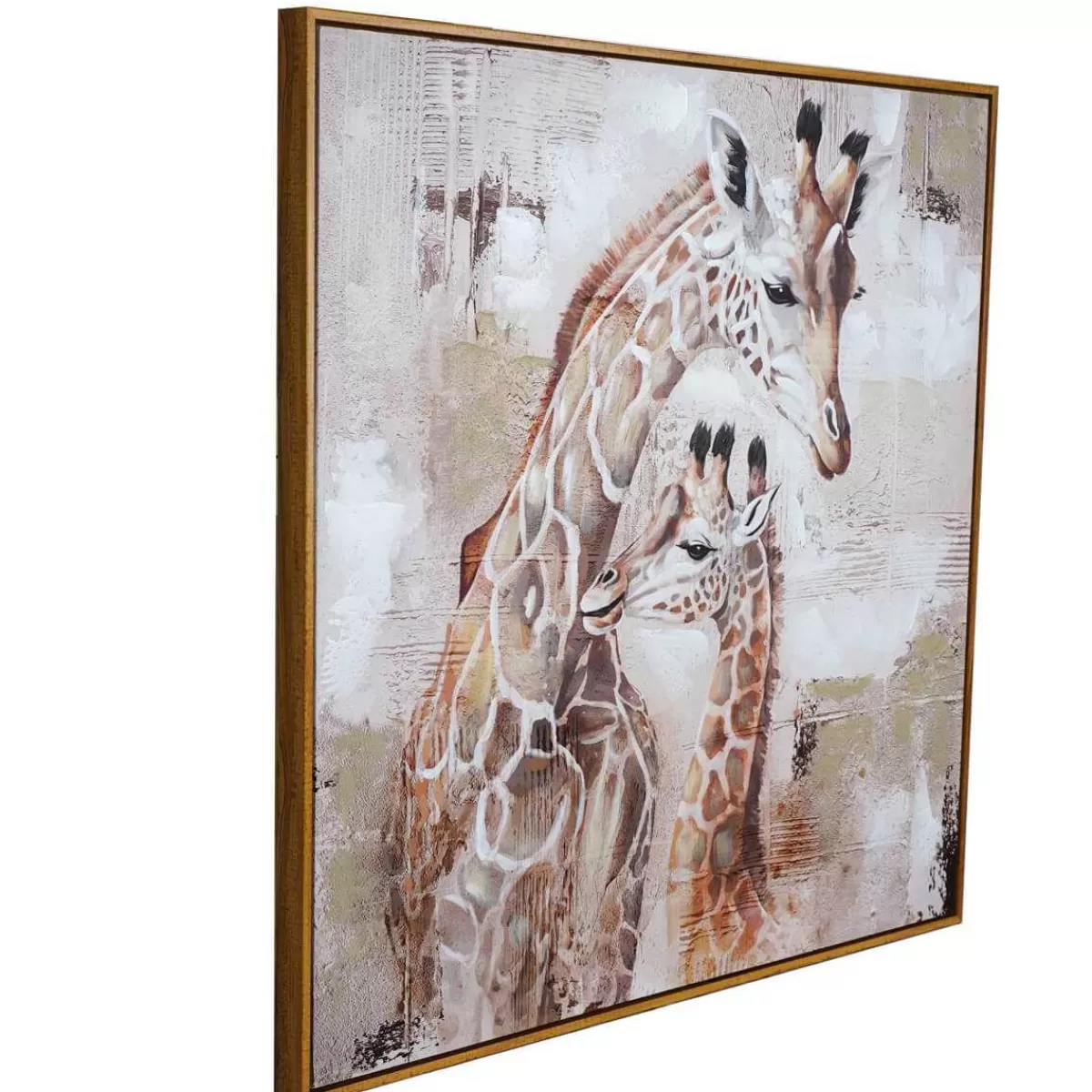 Gloria Store Quadri<Quadro Su Tela Con Giraffe 80x80 Cm