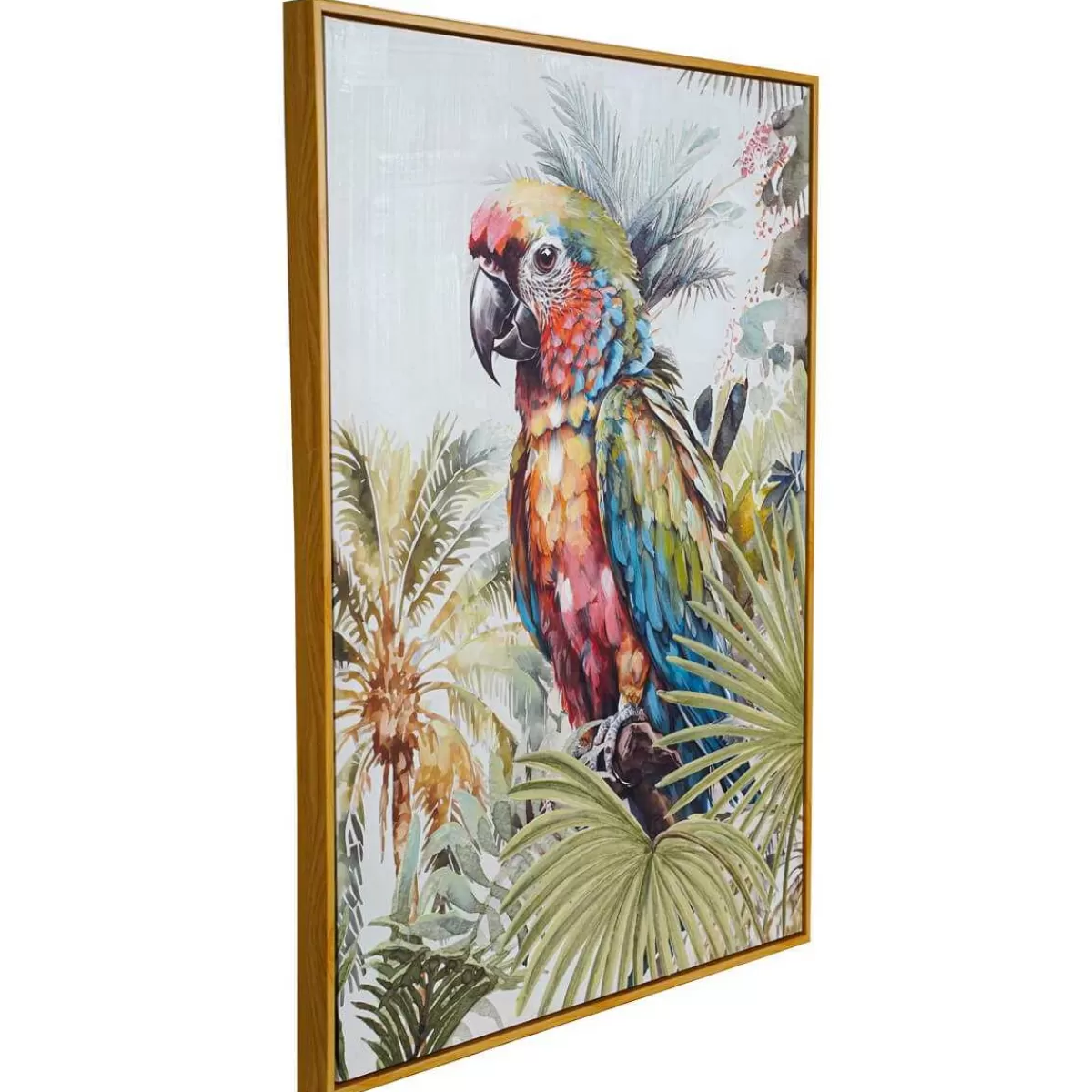 Gloria Store Quadri<Quadro Su Tela Con Pappagallo Tropicale 60x80 Cm