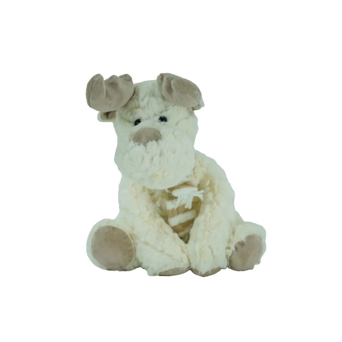 Gloria Store Peluche & Cuscini | Renna Natalizia<Renna Natalizia Bianca E Beige In Peluche 2 Misure