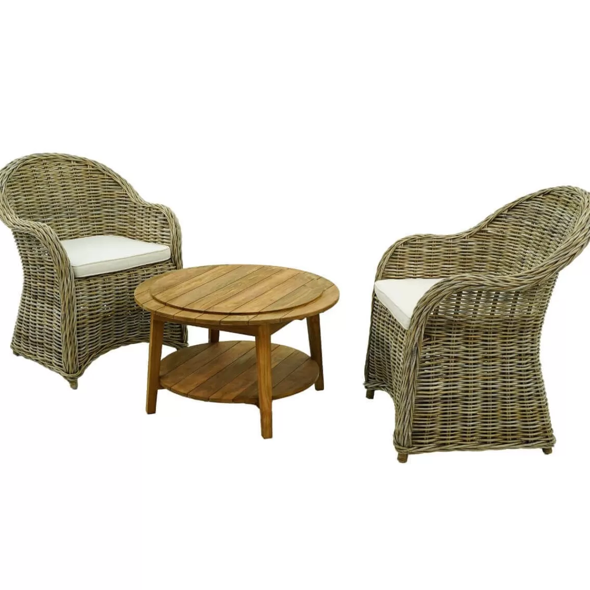 Gloria Store Set Completo<Salottino Per Esterno In Teak E Rattan - Ripon