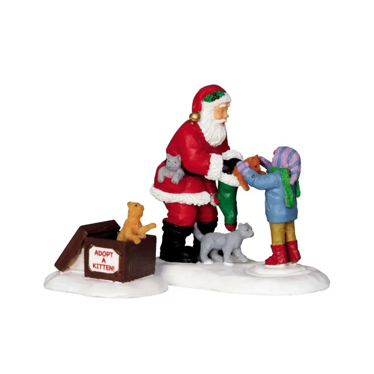 Gloria Store Personaggi<Santa And Kittens Set Of 2 - Lemax 22045