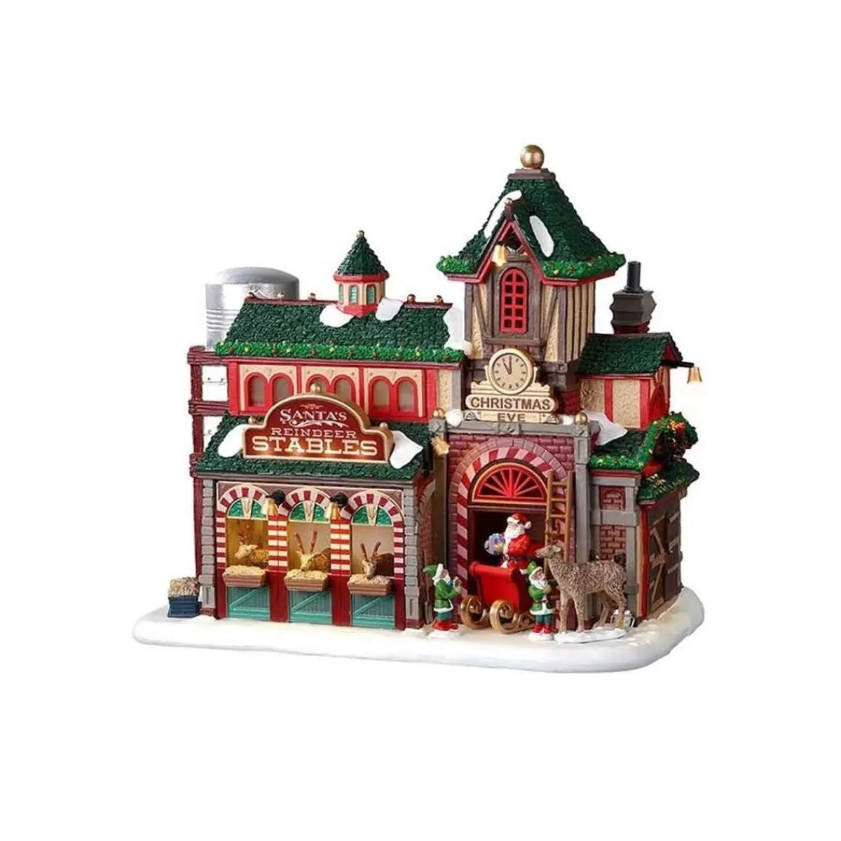 Gloria Store Edifici, Giostre e Scene<Santa's Reindeer Stables - Lemax 25926