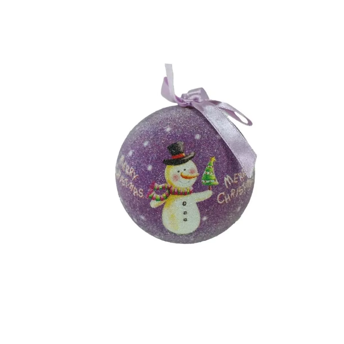 Gloria Store Palle di Natale in Plastica<Scatola Con Palle Natalizie Viola D.7,5 Cm