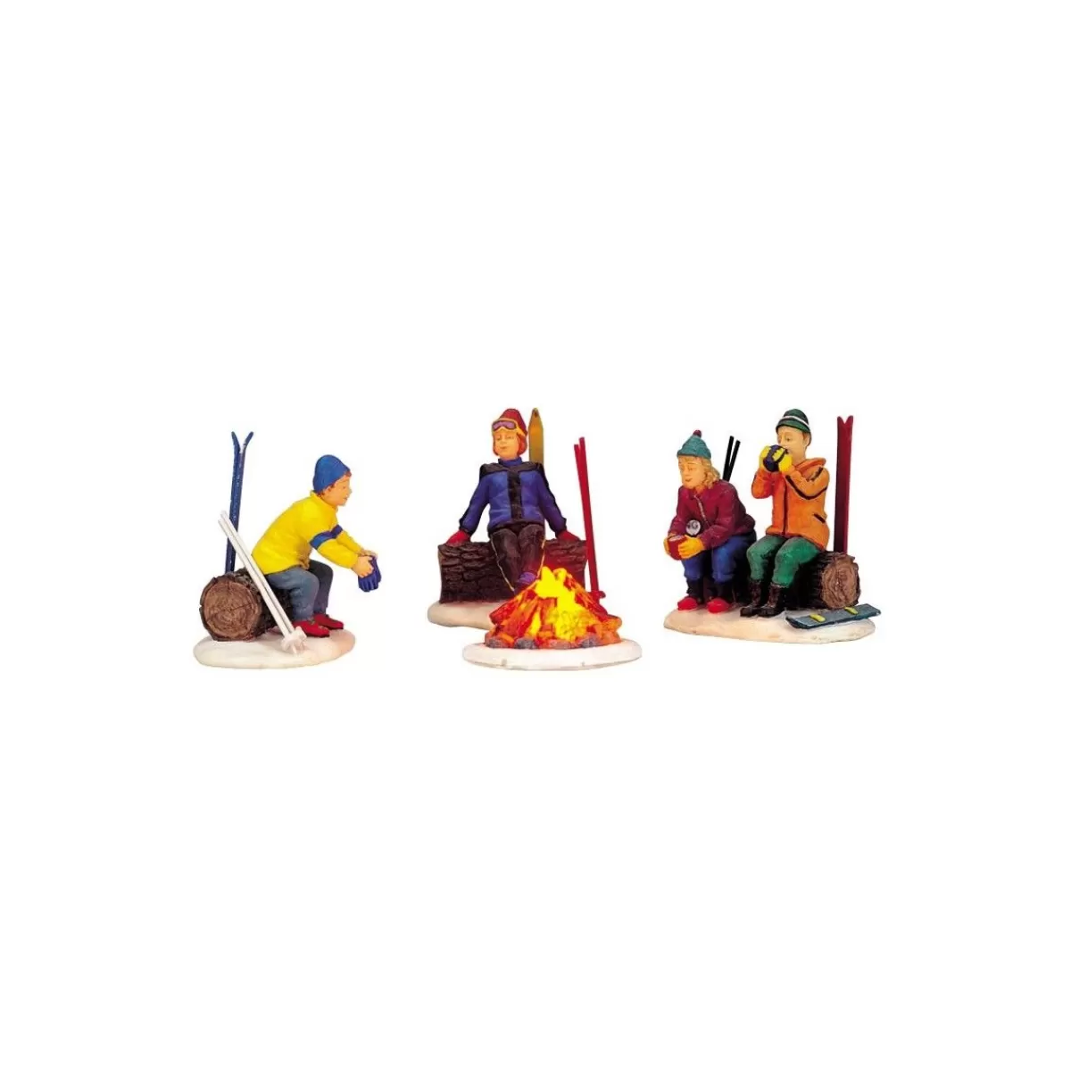 Gloria Store Luci & Alimentatori | Personaggi<Skiers' Camp Fire Set Of 4 - Lemax 04468