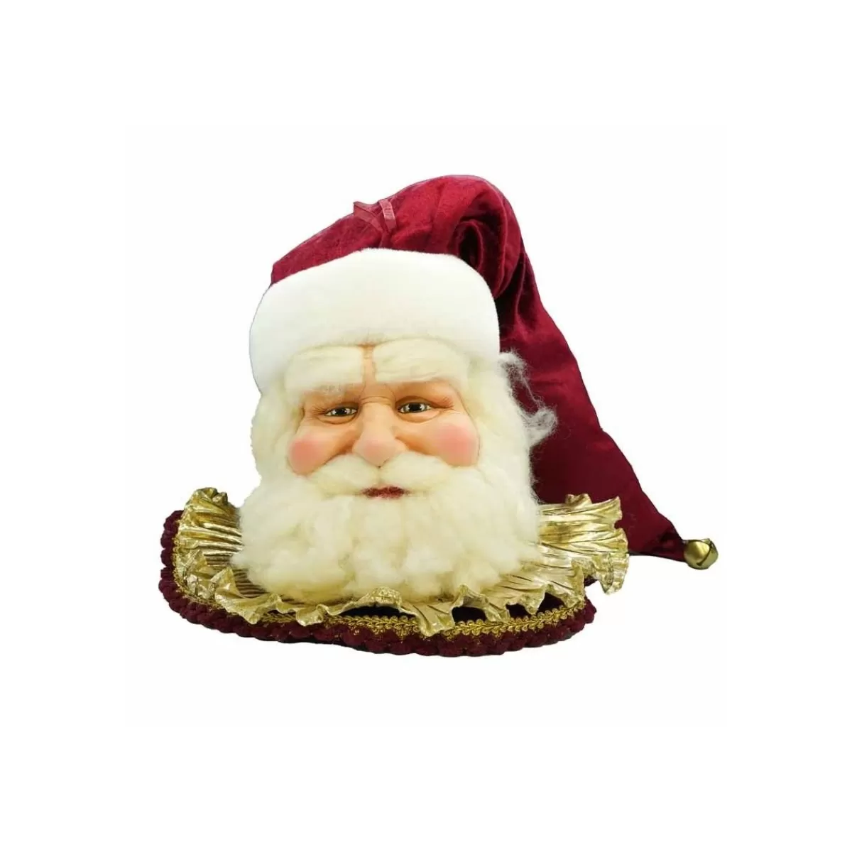 Gloria Store Babbo Natale<Testa Di Babbo Natale Da Appendere Burgundy H.61 Cm