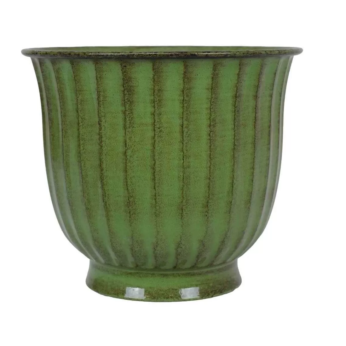 Gloria Store • Vasi<Vaso In Metallo Verde Dal Design Moderno – 3 Misure