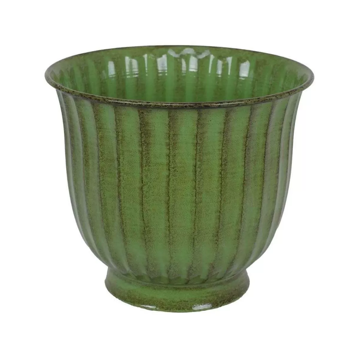 Gloria Store • Vasi<Vaso In Metallo Verde Dal Design Moderno – 3 Misure