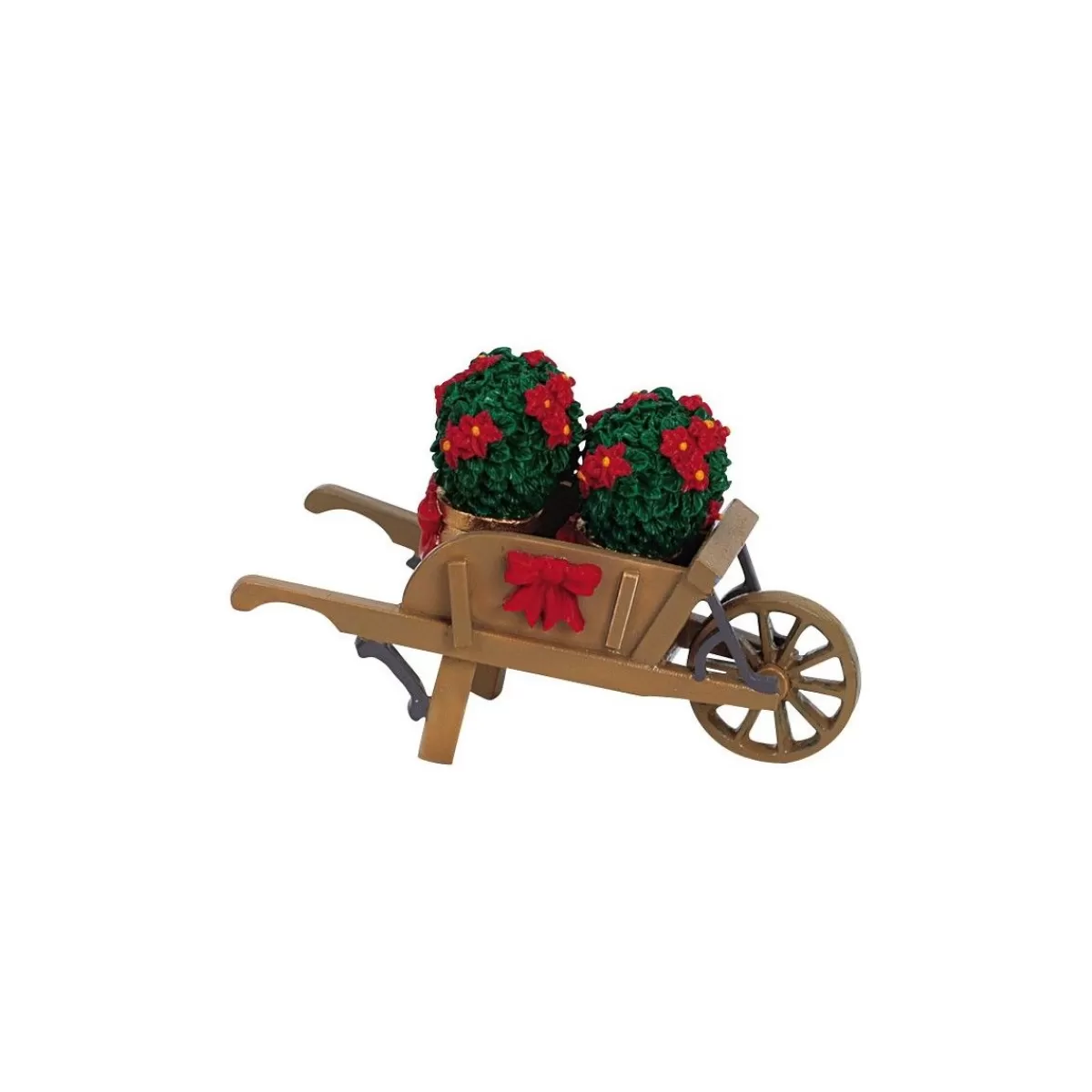 Gloria Store Accessori<Wheelbarrow With Poinsettias - Lemax 64479